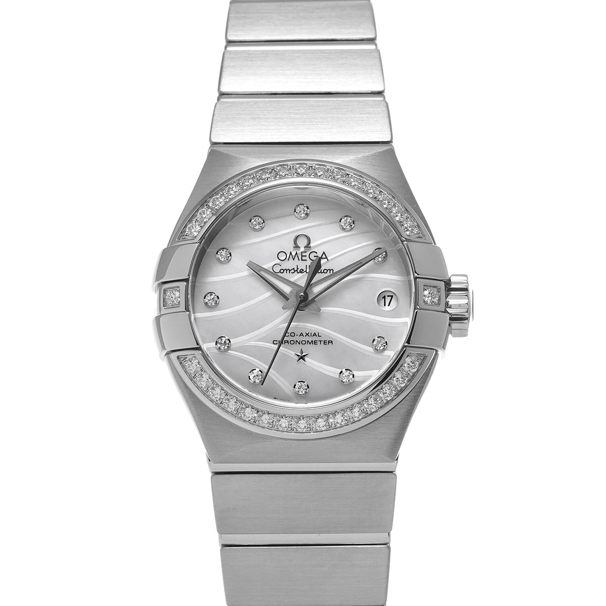 Constellation Co-Axial 123.15.27.20.55.002 White MOP/Diamond OMEGA Ladies [New]