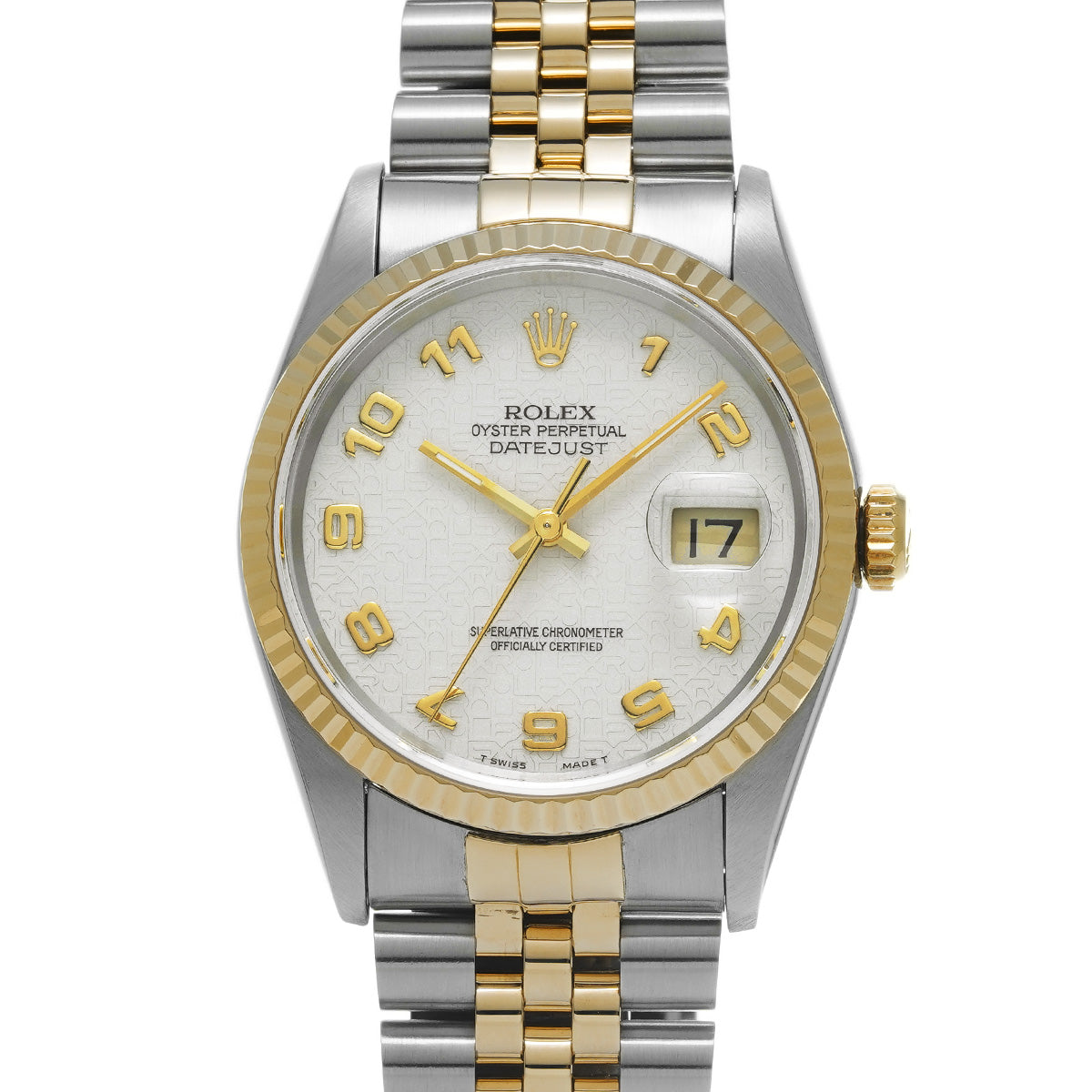 Datejust 16233 S (manufactured circa 1993) Ivory Computer ROLEX Men's [Pre-Owned].