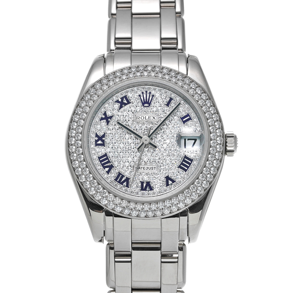 Datejust Pearlmaster 34 81339 Z (manufactured circa 2006) Diamond ROLEX Unisex [Pre-Owned].