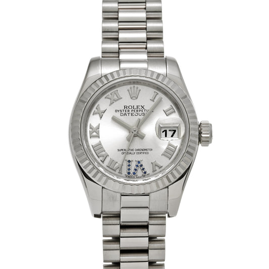 DATE JUST 179179 Random Serial Silver/Sapphire ROLEX Ladies [Pre-owned].