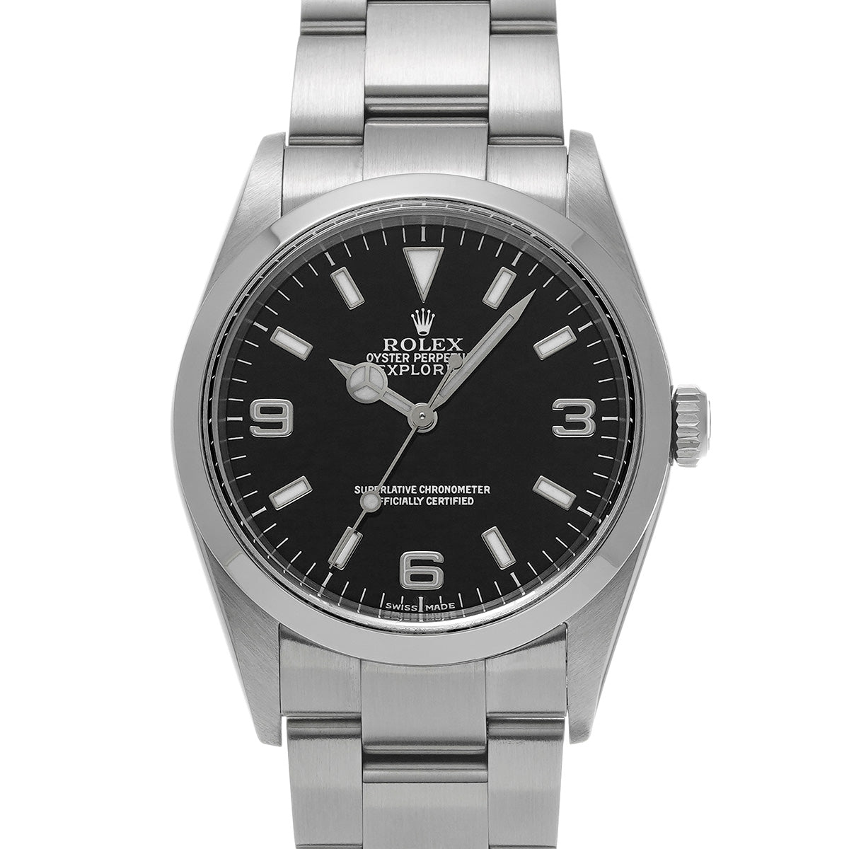 Explorer 114270 F (manufactured circa 2003) Black ROLEX Men's [Pre-Owned].