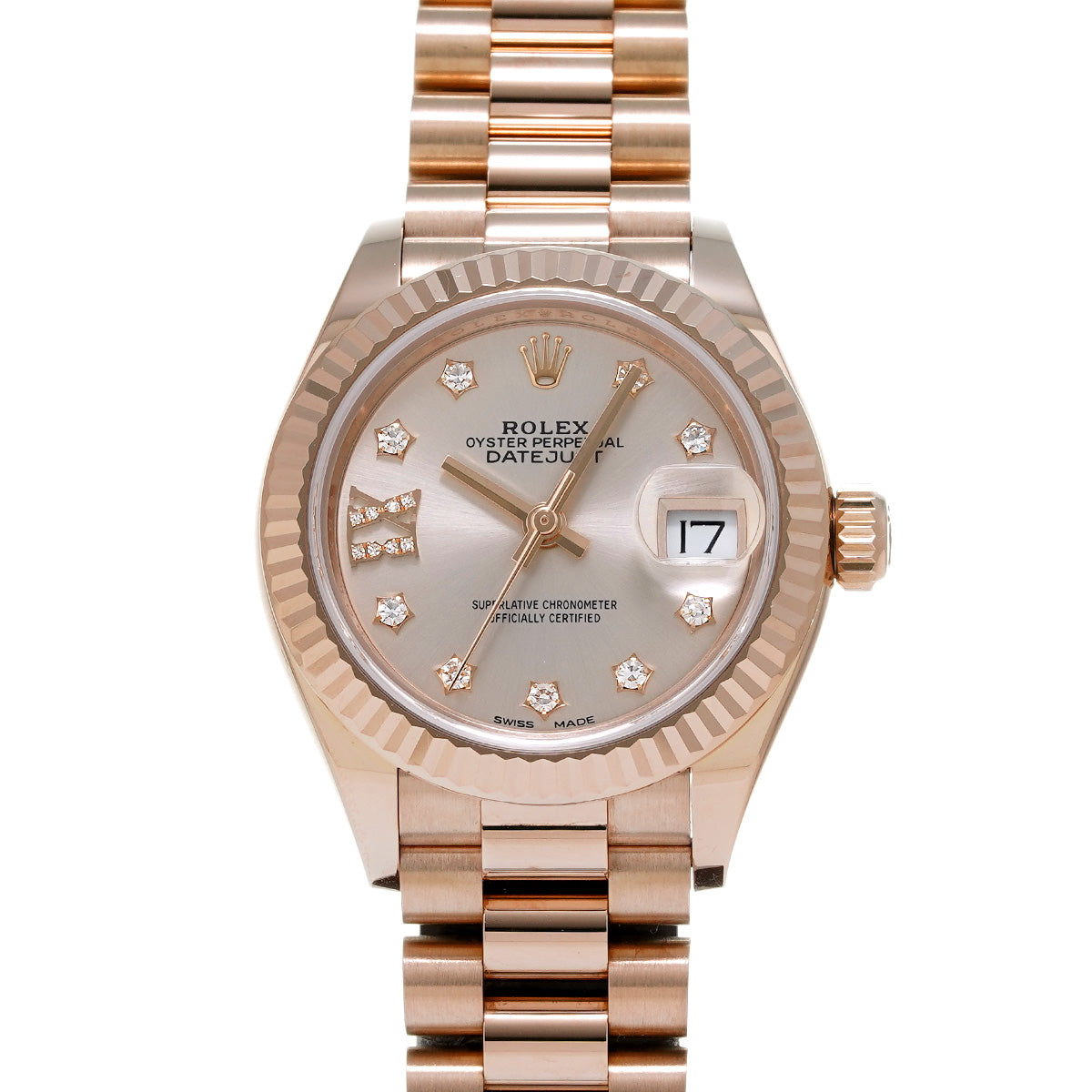 Lady Datejust 28 279175 Random Serial Ros/Diamond ROLEX Ladies [Pre-Owned].