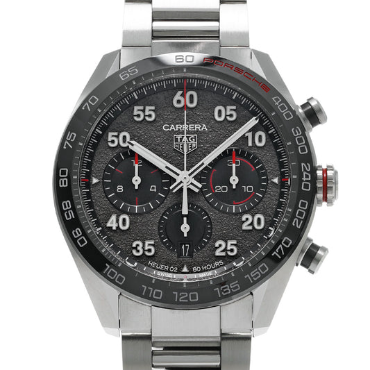 Carrera Calibre Heuer 02 Chronograph Porsche CBN2A1F.BA0643 Gray/Black TAG HEUER Men's [Pre-Owned].