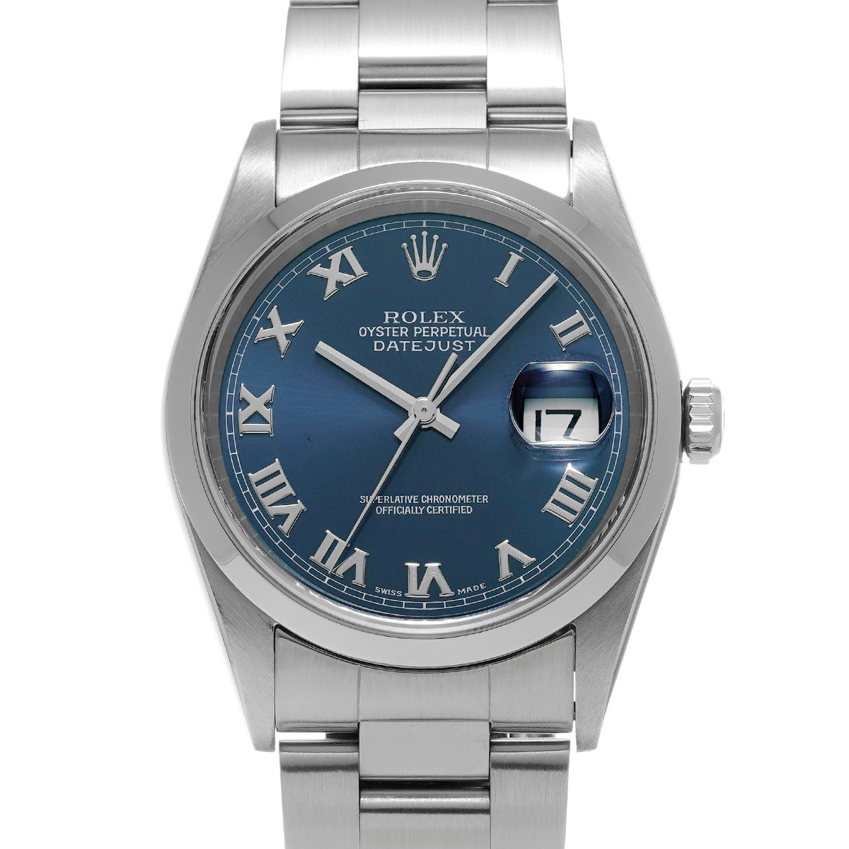 Datejust 16200 A (manufactured circa 1999) Blue ROLEX Men's [Pre-owned].