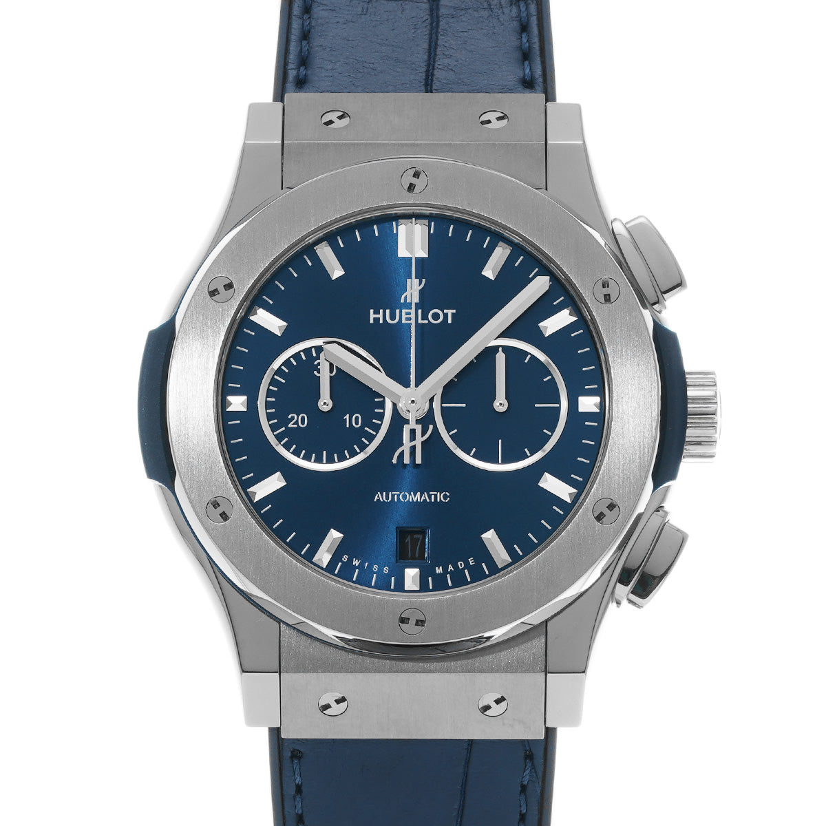 Classic Fusion Chronograph Titanium Blue 541.NX.7170.LR Blue HUBLOT Men's [Pre-Owned]