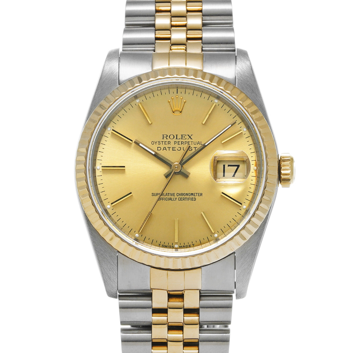 Datejust 16233 E (manufactured circa 1990) Champagne ROLEX Men's [Pre-Owned].