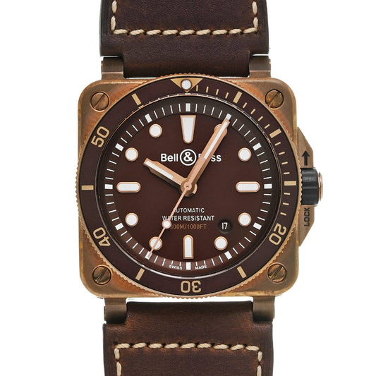 BR 03-92 Diver Brown Bronze World Limited Edition 999 pieces BR03-92-DIV-B Brown Bell &amp; Ross Men's [Pre-Owned].
