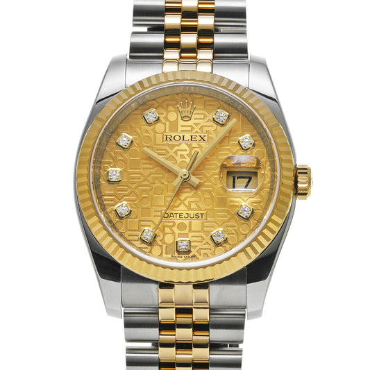 Datejust 116233G Random Serial Champagne Computer/Diamond ROLEX Men's [Pre-Owned].