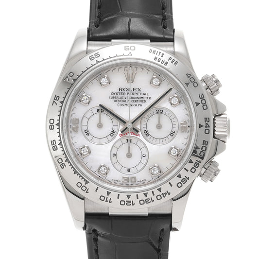 Cosmograph Daytona 16519NG A (manufactured around 1999) White MOP/Diamond ROLEX Men's [Pre-Owned].