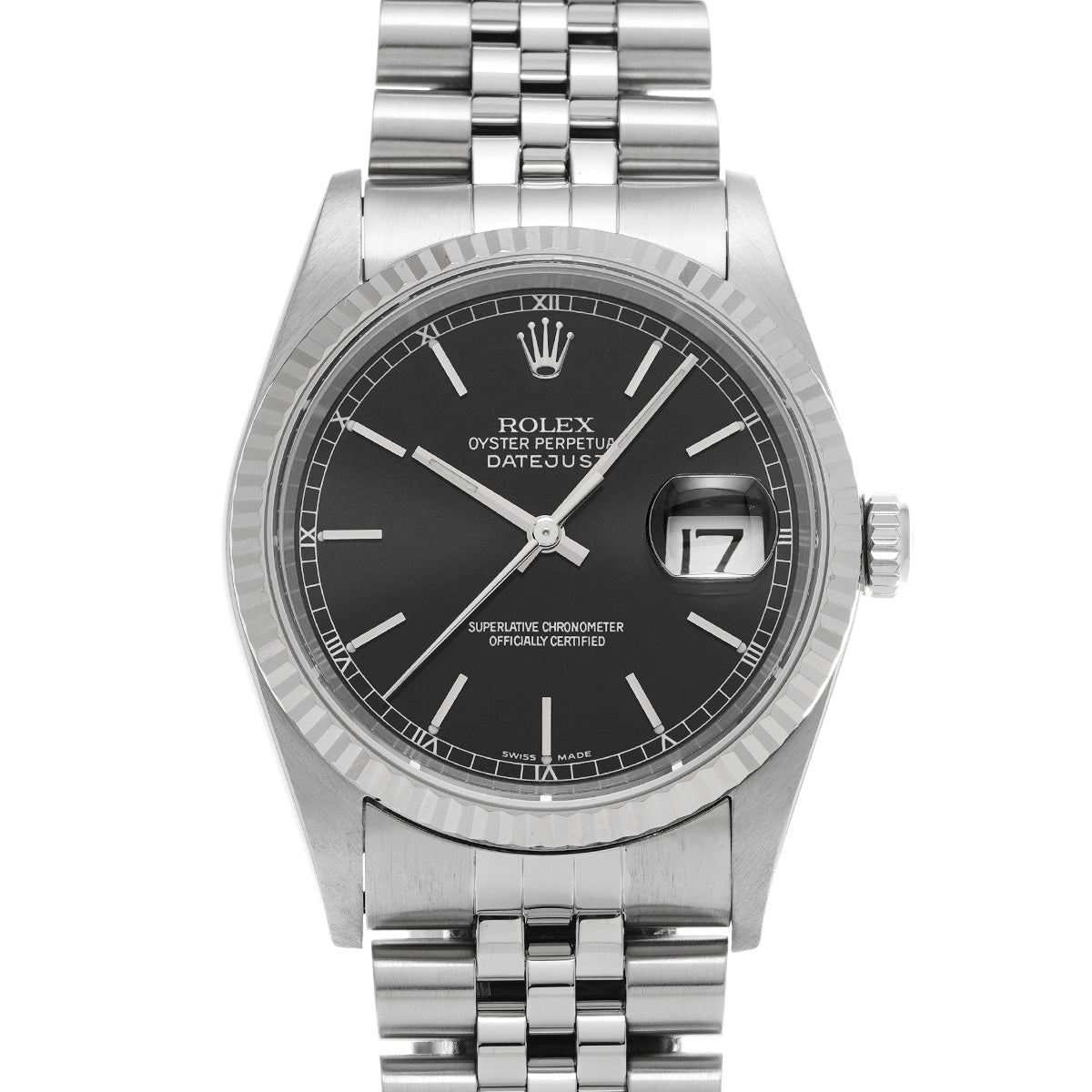 DATE JUST 16234 F (made around 2004) Black ROLEX Men's [Pre-Owned].