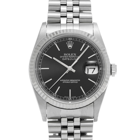 DATE JUST 16234 F (made around 2004) Black ROLEX Men's [Pre-Owned].