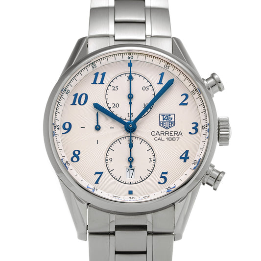 CARRERA Heritage Chronograph Calibre 1887 CAR2114.BA0724 Silver TAG HEUER Men's [Pre-Owned].