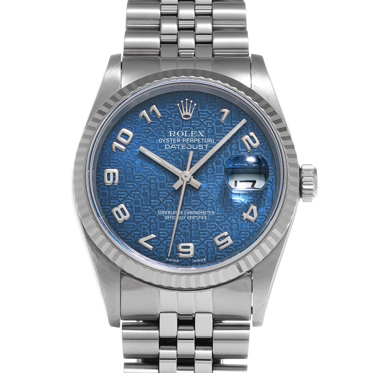 Datejust 16234 U (manufactured circa 1997) Blue Computer ROLEX Men's [Pre-Owned].