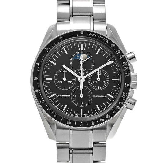 Speedmaster Moon Watch Moonphase 3576.50 Black OMEGA Men's [Pre-Owned].