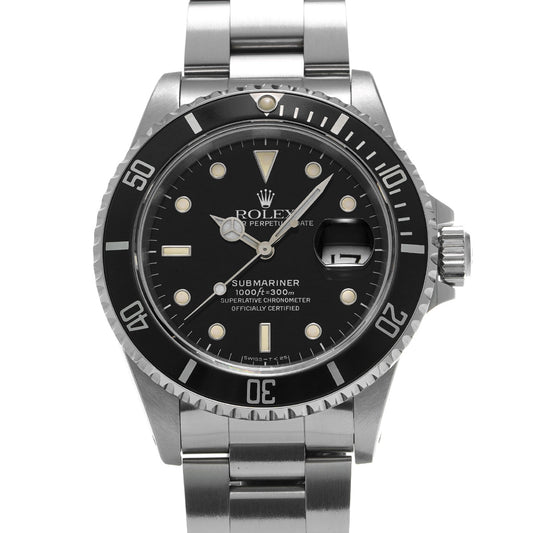 Submariner Date 16610 E (manufactured circa 1991) Black ROLEX Men's [Pre-Owned].