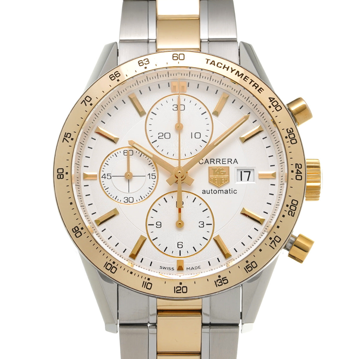 CV2050.BD0789 CARRERA Calibre 16 Chronograph White TAG HEUER Men's [Pre-Owned].