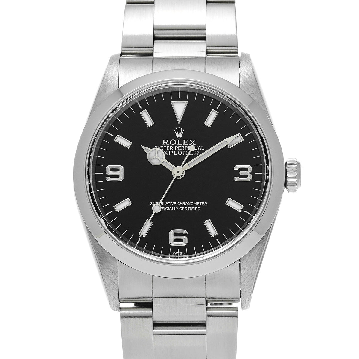 Explorer 14270 U (manufactured circa 1997) Black ROLEX Men's [Pre-Owned].