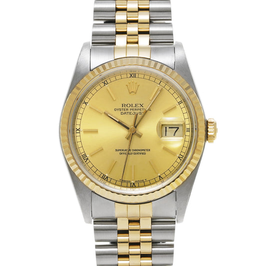 Datejust 16233 R (manufactured circa 1988) Champagne ROLEX Men's [Pre-Owned].