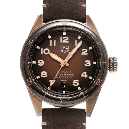 Autavia Calibre 5 COSC WBE5191.FC8276 Brown TAG HEUER Men's [Pre-Owned].