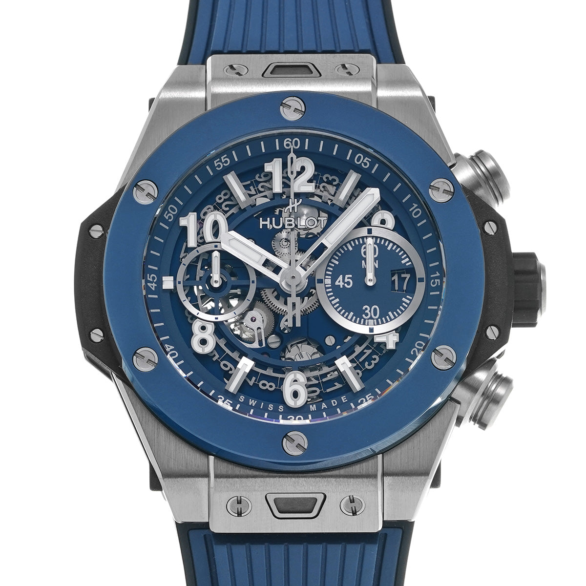 Big Bang Unico Titanium Blue Ceramic 421.NL.5170.RX Blue HUBLOT Men's [Pre-Owned].