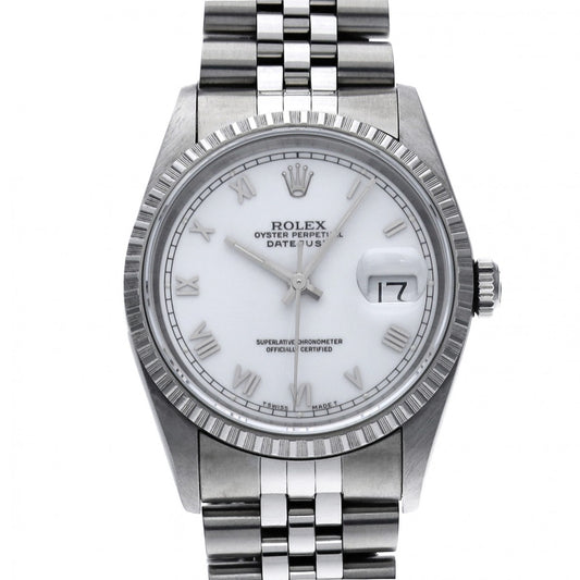 DATE JUST 16220 X (manufactured circa 1993) White ROLEX Men's [Pre-Owned].