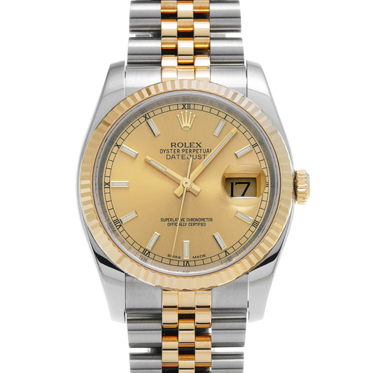 DATE JUST 116233 Random Serial Champagne ROLEX Men's [Pre-Owned].