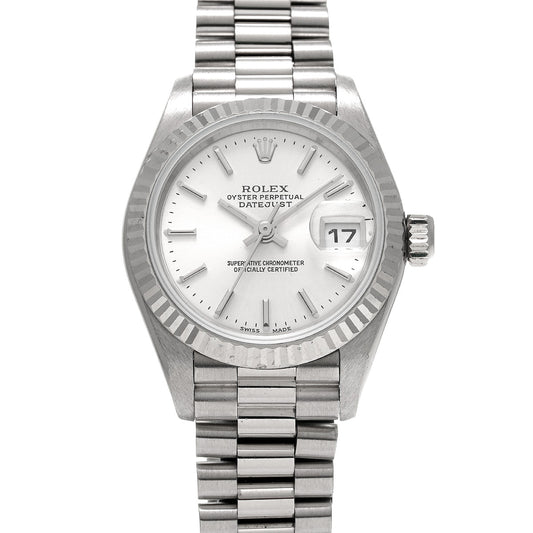 DATE JUST 79179 K (manufactured circa 2001) Silver ROLEX Ladies [Pre-owned].