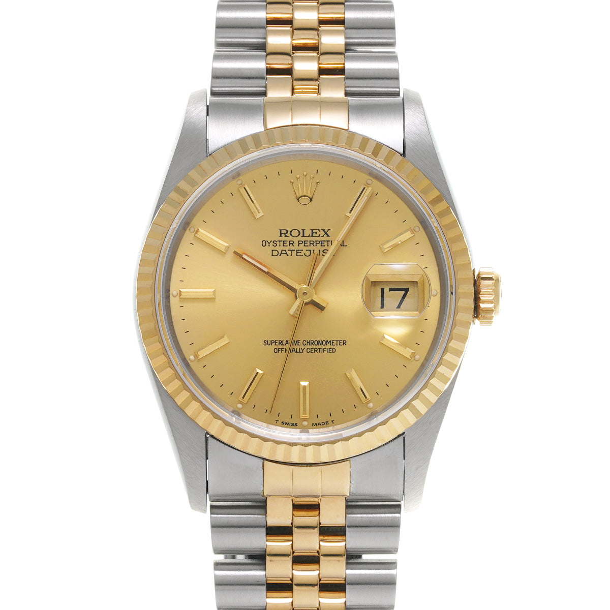 Datejust 16233 X (manufactured circa 1991) Champagne ROLEX Men's [Pre-Owned].