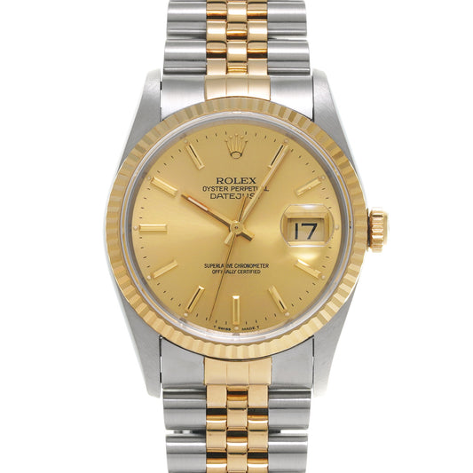 Datejust 16233 X (manufactured circa 1991) Champagne ROLEX Men's [Pre-Owned].