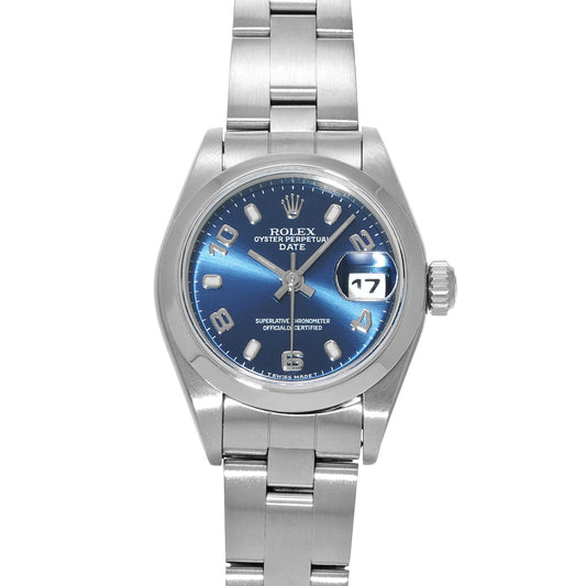 Oyster Perpetual Date 69160 A (manufactured circa 1999) Blue ROLEX Ladies [Pre-Owned].