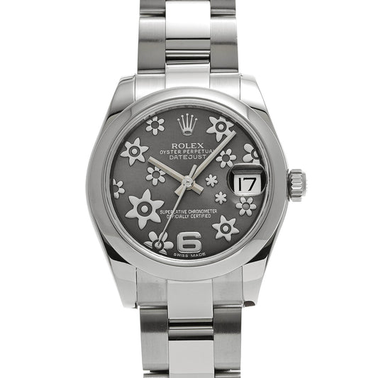 DATE JUST 178240 Random Serial Gray Flower ROLEX Unisex [Pre-Owned].