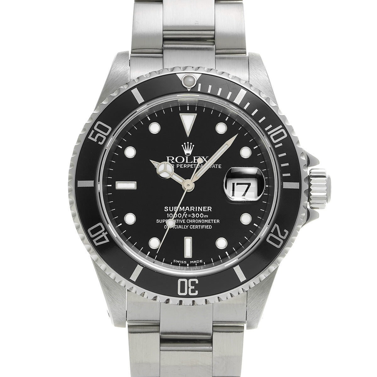Submariner Date 16610 Y No. (manufactured circa 2002) Black ROLEX Men's [Pre-owned].