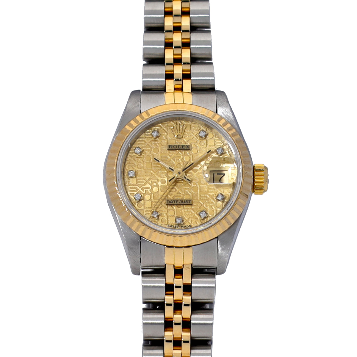 69173G Datejust R (manufactured circa 1987) Champagne Computer/Diamond ROLEX Ladies [Pre-Owned].