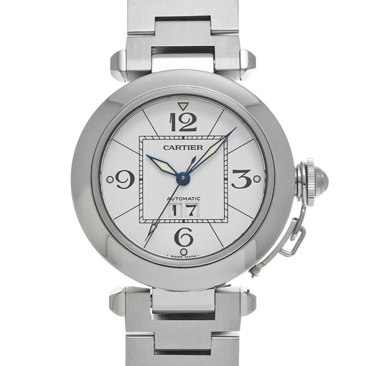 Pasha C Big Date W31055M7 White CARTIER Unisex [Pre-Owned].