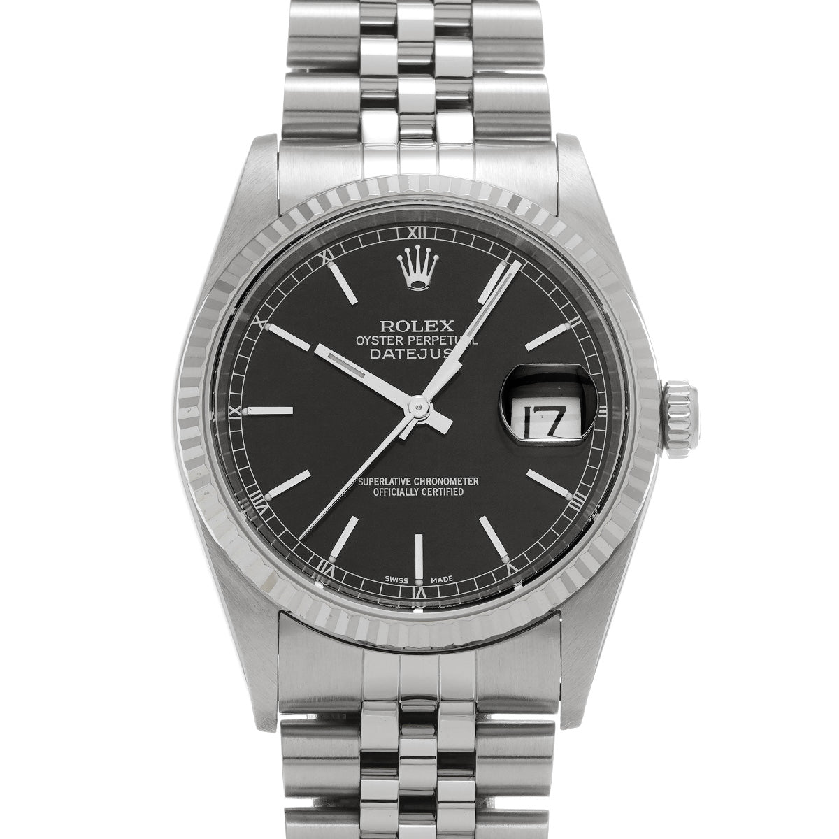 DATE JUST 16234 F (made around 2004) Black ROLEX Men's [Pre-Owned].