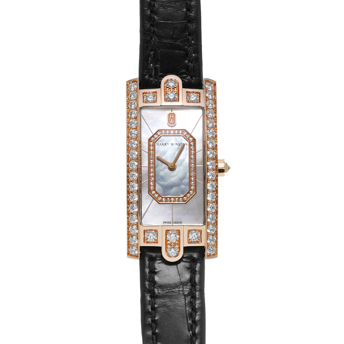 Avenue C Emerald AVCQHM19RR037 White MOP/Diamond HARRY WINSTON Ladies [Pre-Owned].