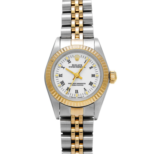 Oyster Perpetual 67193 T (manufactured circa 1996) White ROLEX Ladies [Pre-Owned].