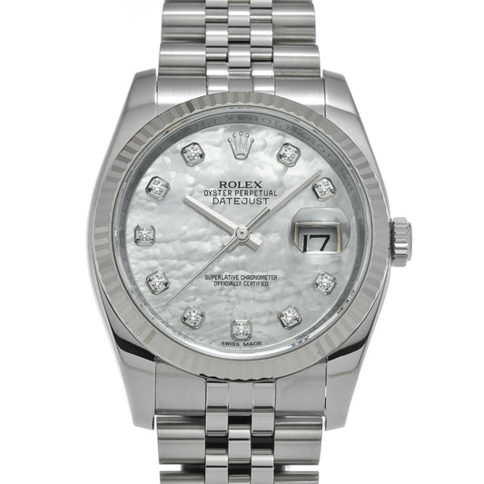 Datejust 36 116234NG Random Serial White MOP/Diamond ROLEX Men's [Pre-Owned].