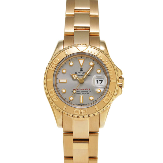 Yacht-Master 69628 T (manufactured circa 1996) Silver ROLEX Ladies [Pre-Owned].