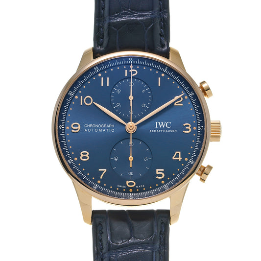 Portuguese Chronograph IW371614 Blue IWC Men's [Pre-Owned]