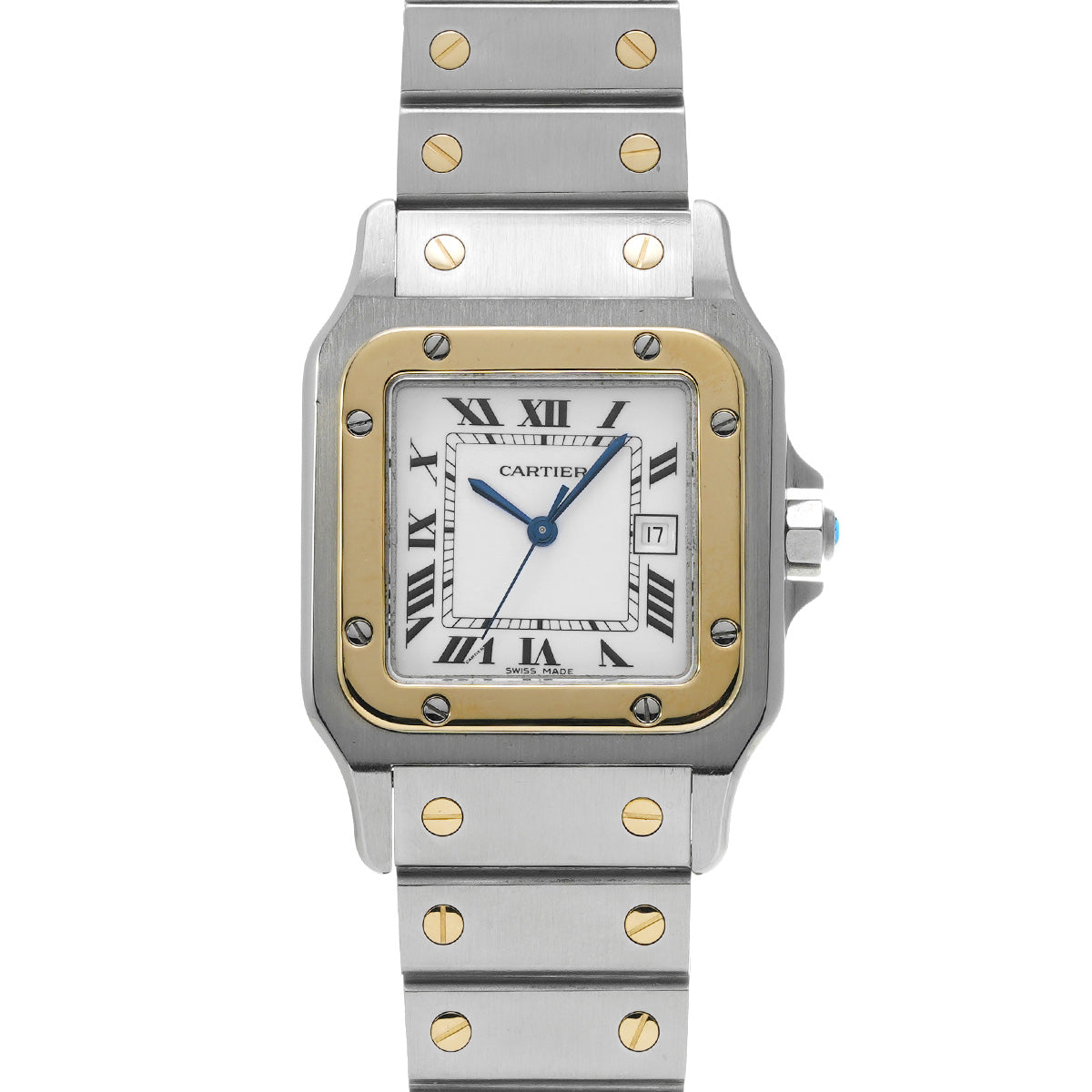 Santos Garbe LM Date 81036283 White CARTIER Men's [Pre-Owned].