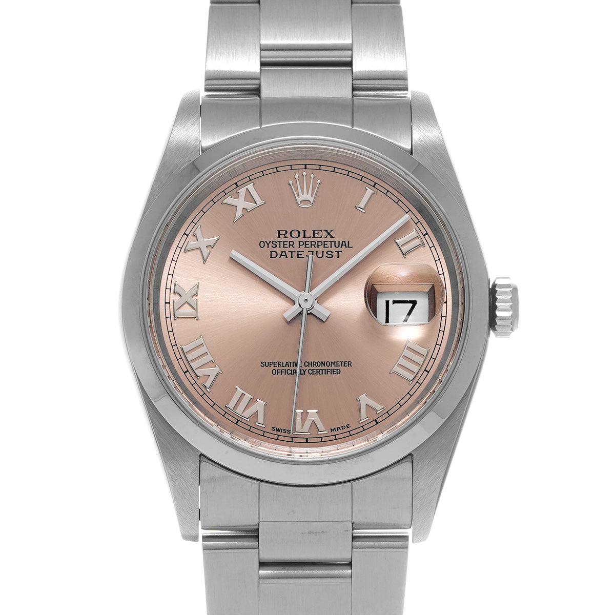 DATE JUST 16200 K (manufactured circa 2002) Pink ROLEX Men's [Pre-Owned].