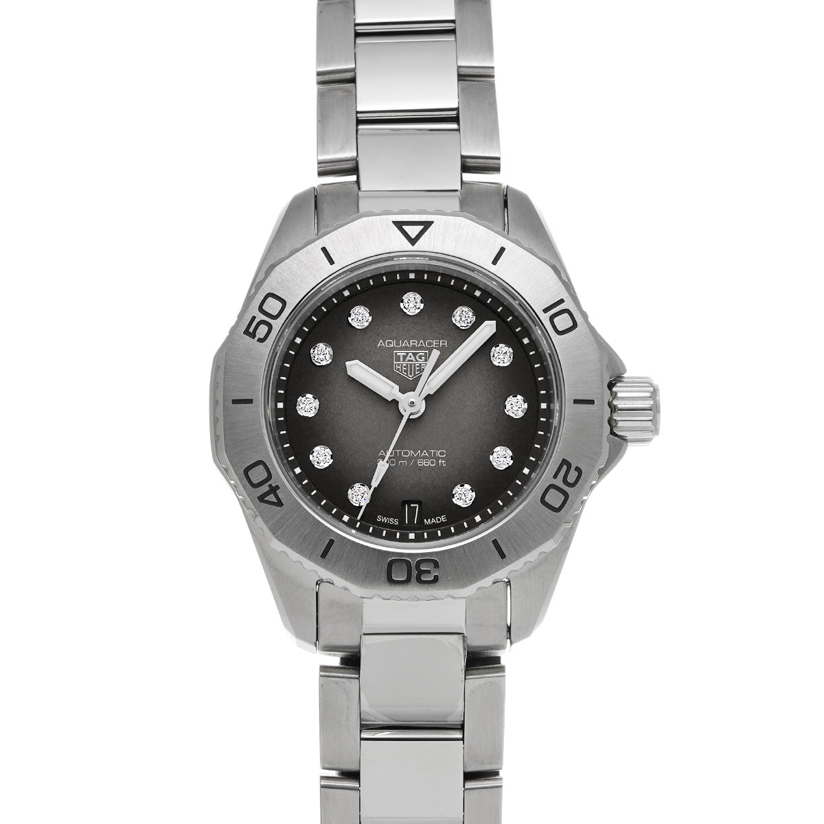 Aquaracer Professional 200 Calibre 9 WBP2410.BA0622 Black MOP/Diamond TAG HEUER Ladies [Pre-Owned]