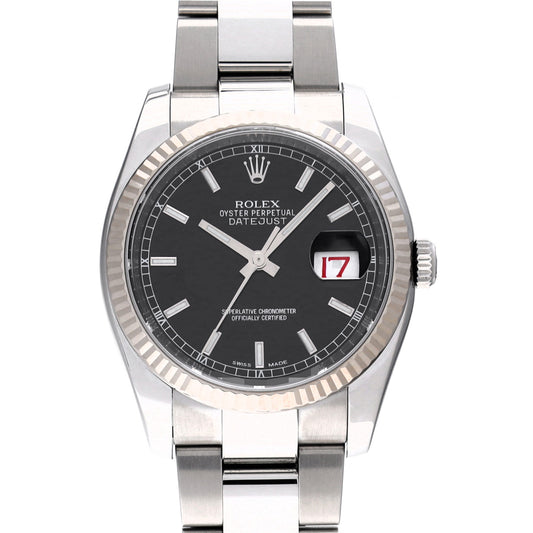 DATE JUST 116234 Random Serial Black ROLEX Men's [Pre-owned].