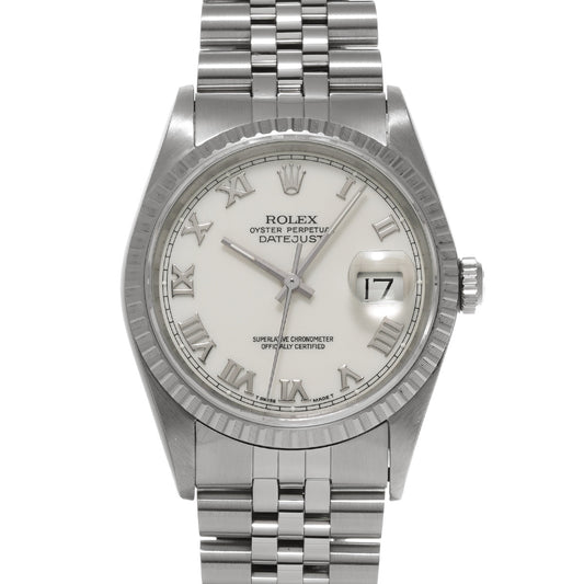 DATE JUST 16220 X (manufactured circa 1991) Ivory ROLEX Men's [Pre-Owned].