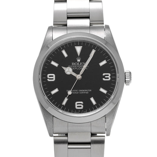 Explorer 14270 U (manufactured circa 1998) Black ROLEX Men's [Pre-Owned].