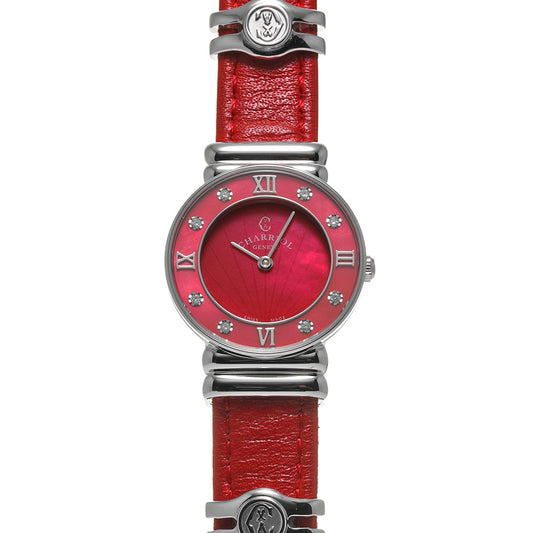 Saint Tropez Colors 028SRD1.365.573 Red MOP/Diamond CHARRIOL Ladies [Pre-Owned].