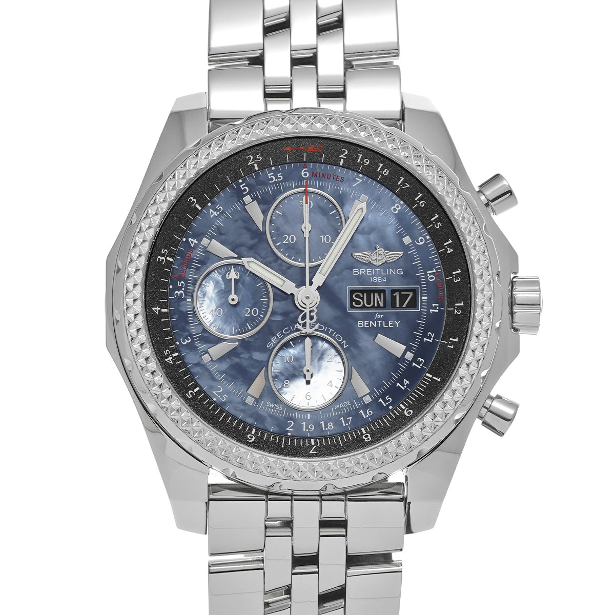 Bentley GT Blue Mother of Pearl A133627X/BE63 Blue MOP BREITLING Men's [Pre-Owned].