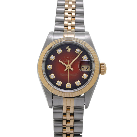 Datejust 69173G W (manufactured circa 1996) Cherry Gradation/Diamond ROLEX Ladies [Pre-Owned].