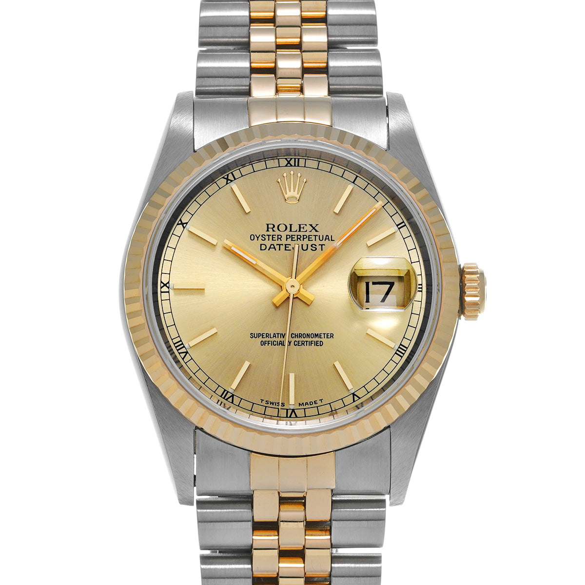 Datejust 16233 T (manufactured circa 1997) Champagne ROLEX Men's [Pre-Owned].